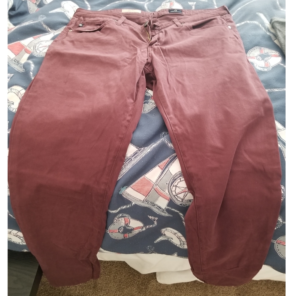 Burgundy Skinny pant